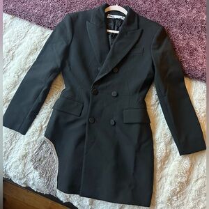 Zara Black Blazer with Silver Accents